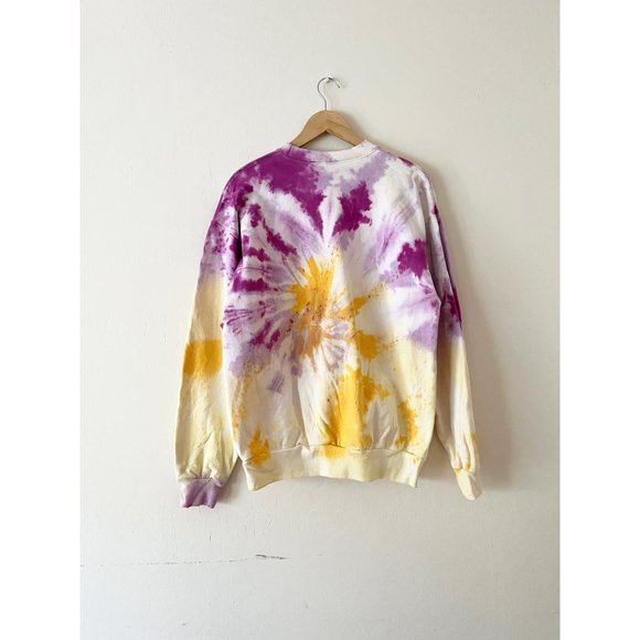 Online Ceramics Love All Leaf Tie Dye Pullover, Unisex M - Picture 2 of 5